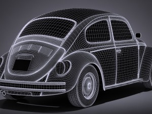 Volkswagen Beetle 1980 vray Model 3D