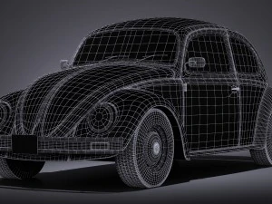 Volkswagen Beetle 1980 vray 3D Model