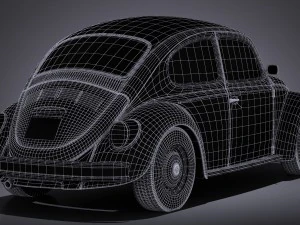 Volkswagen Beetle 1980 vray 3D Model