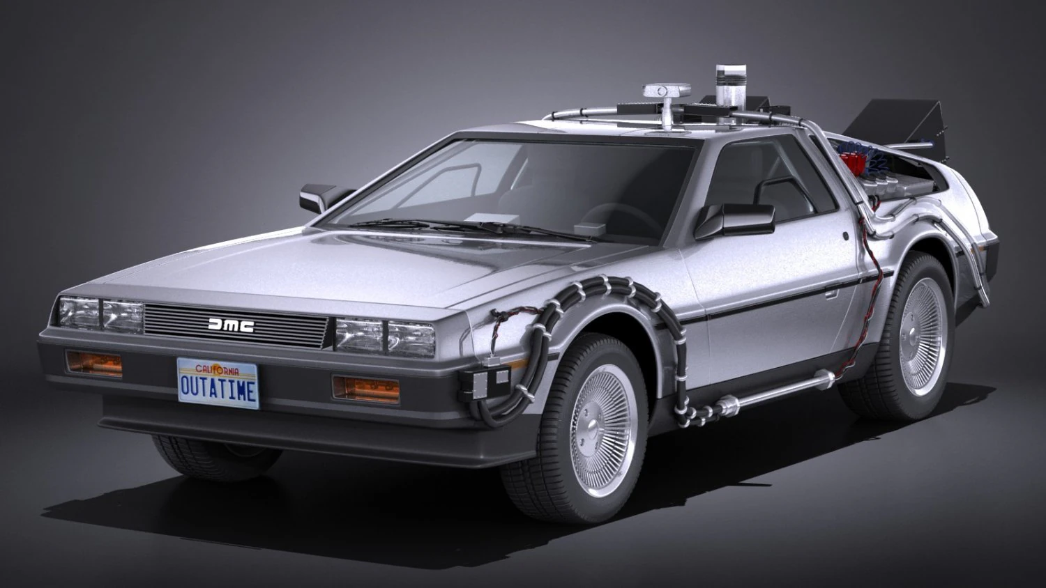 Delorean DMC-12 De volta ao futuro, epis&oacute;dio 1 Vray Modelo 3D .c4d .max .obj .3ds .fbx .stl .blend 
