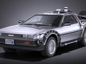 Delorean DMC-12 Ritorno al futuro Episodio 1 Vray Modello 3D