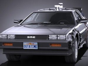 Delorean DMC-12 Back To The Future Episode 1 Vray Modèle 3D