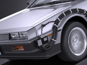 Delorean DMC-12 Back To The Future Episode 1 Vray Modèle 3D