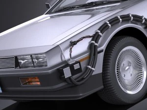 Delorean DMC-12 De volta ao futuro, epis&oacute;dio 1 Vray Modelo 3D