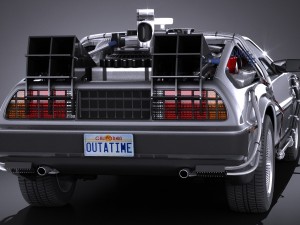 Delorean DMC-12 Back To The Future Episode 1 Vray Modèle 3D