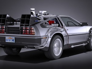 Delorean DMC-12 Back To The Future Episode 1 Vray Modèle 3D