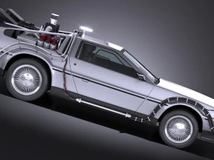 Delorean DMC-12 De volta ao futuro, epis&oacute;dio 1 Vray Modelo 3D