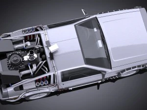 Delorean DMC-12 De volta ao futuro, epis&oacute;dio 1 Vray Modelo 3D