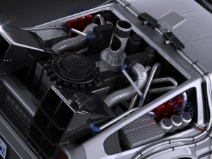 Delorean DMC-12 De volta ao futuro, epis&oacute;dio 1 Vray Modelo 3D