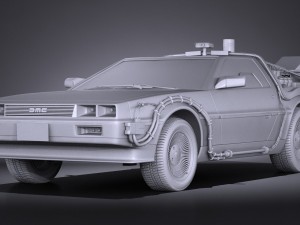 Delorean DMC-12 Back To The Future Episode 1 Vray Modèle 3D
