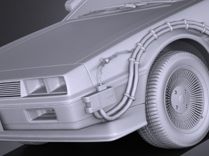 Delorean DMC-12 Back To The Future Episode 1 Vray Modèle 3D