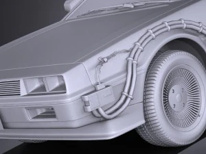 Delorean DMC-12 De volta ao futuro, epis&oacute;dio 1 Vray Modelo 3D