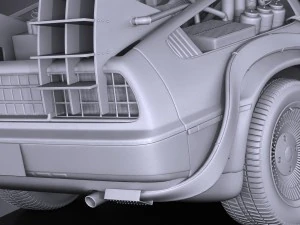 Delorean DMC-12 De volta ao futuro, epis&oacute;dio 1 Vray Modelo 3D