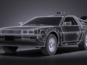 Delorean DMC-12 Back To The Future Episode 1 Vray Modèle 3D