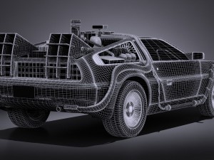 Delorean DMC-12 Back To The Future Episode 1 Vray Modèle 3D