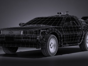 Delorean DMC-12 Back To The Future Episode 1 Vray Modèle 3D