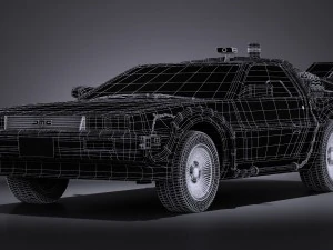 Delorean DMC-12 De volta ao futuro, epis&oacute;dio 1 Vray Modelo 3D