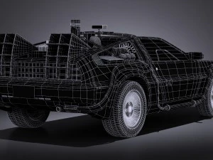 Delorean DMC-12 De volta ao futuro, epis&oacute;dio 1 Vray Modelo 3D