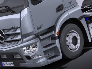 Mercedes-Benz Antos Double Wheels 2016 3D 모델