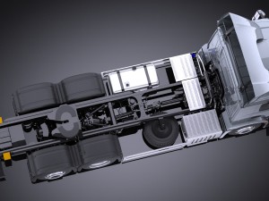 Mercedes-Benz Antos Double Wheels 2016 3D 모델