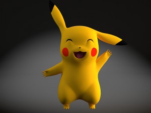 Pikachu Pokemon Rigged Modèle 3D