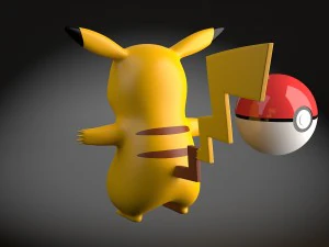 Pikachu Pokemon Rigged 3D Model