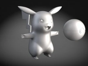 Pikachu Pokemon Rigged 3D Model