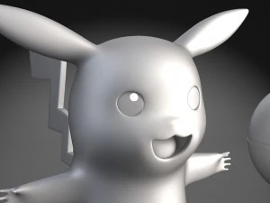 Pikachu Pokemon Rigged 3D Model