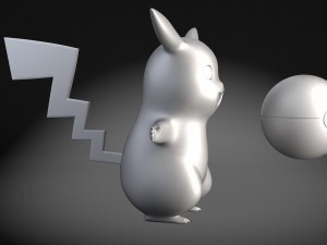 Pikachu Pokemon Rigged Modèle 3D