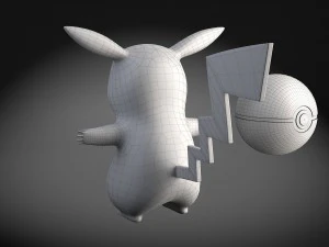 Pikachu Pokemon Rigged 3D Model