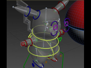Pikachu Pokemon Rigged Modèle 3D
