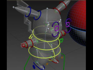 Pikachu Pokemon Rigged 3D Model