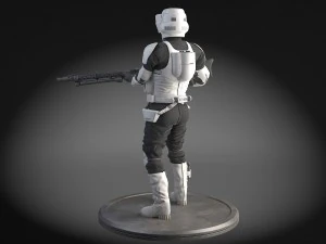 Soldado Escoteiro de Guerra nas Estrelas Modelo 3D