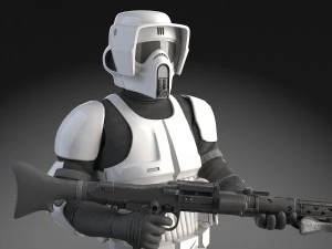 Soldado Escoteiro de Guerra nas Estrelas Modelo 3D