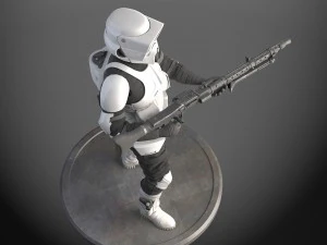 Soldado Escoteiro de Guerra nas Estrelas Modelo 3D