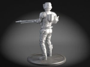 Soldado Escoteiro de Guerra nas Estrelas Modelo 3D