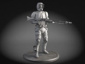 Soldado Escoteiro de Guerra nas Estrelas Modelo 3D