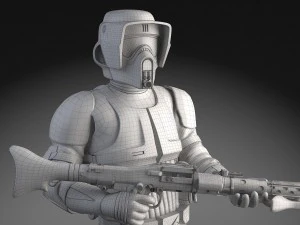 Soldado Escoteiro de Guerra nas Estrelas Modelo 3D