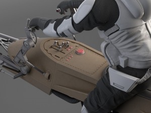 Star Wars Scout Trooper with Bike Modelo 3D