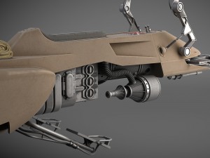 Star Wars Scout Trooper with Bike Modelo 3D