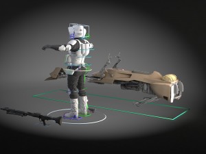 Star Wars Scout Trooper with Bike Modelo 3D