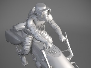Star Wars Scout Trooper with Bike Modelo 3D