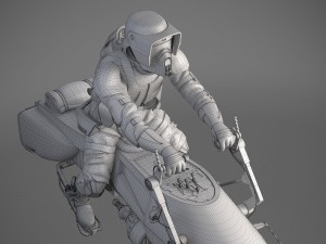 Star Wars Scout Trooper with Bike Modelo 3D