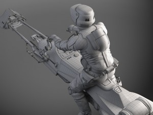 Star Wars Scout Trooper with Bike Modelo 3D