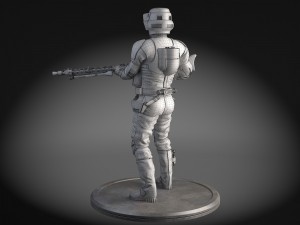 Star Wars Scout Trooper with Bike Modelo 3D