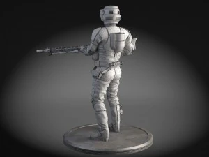Star Wars Scout Trooper with Bike 3D Model