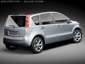 Nissan Note 2009 3D Model