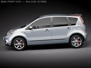 Nissan Note 2009 3D Model