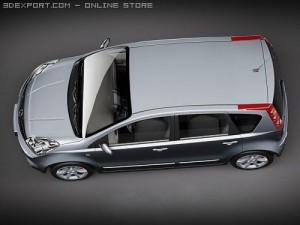 Nissan Note 2009 3D Model