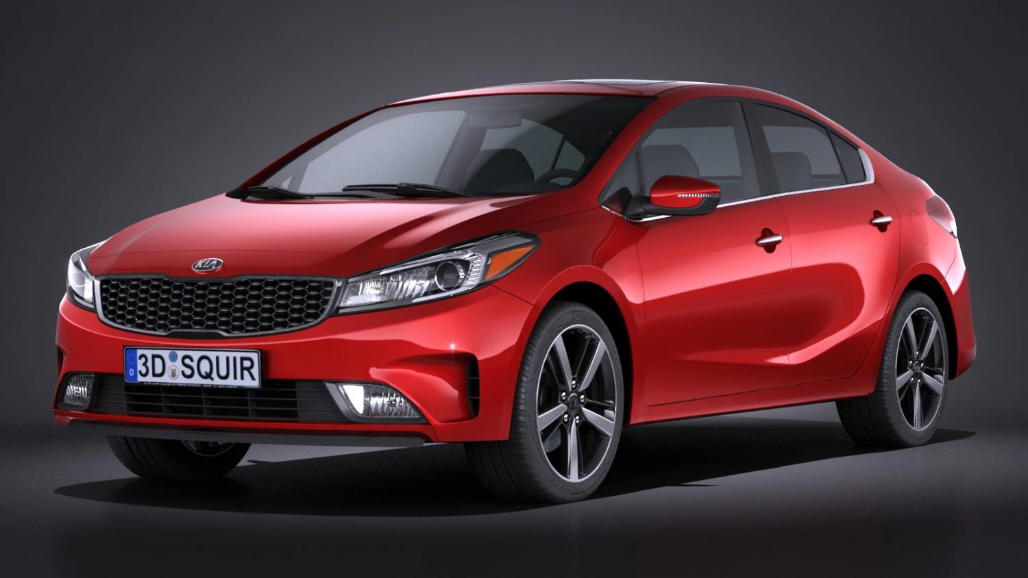 Kia Forte 2017 3D Model .c4d .max .obj .3ds .fbx .stl .blend